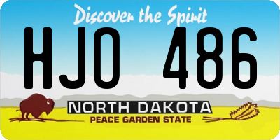 ND license plate HJO486