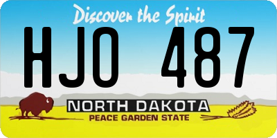 ND license plate HJO487