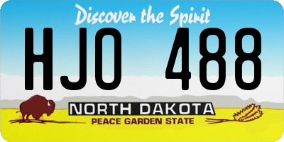 ND license plate HJO488