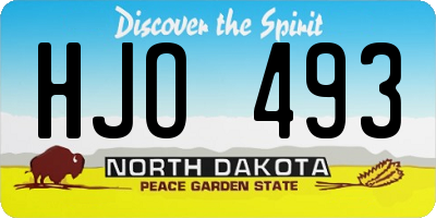 ND license plate HJO493