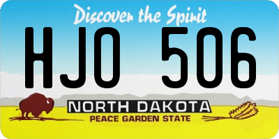 ND license plate HJO506