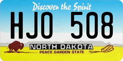 ND license plate HJO508