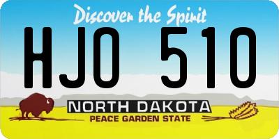 ND license plate HJO510