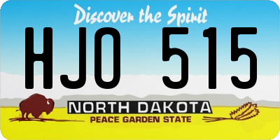 ND license plate HJO515