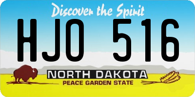 ND license plate HJO516