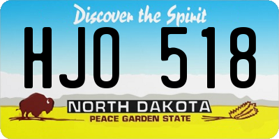 ND license plate HJO518