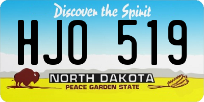 ND license plate HJO519