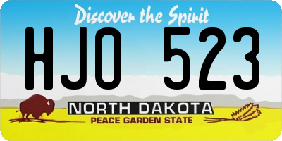 ND license plate HJO523