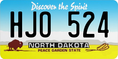 ND license plate HJO524