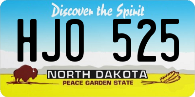 ND license plate HJO525