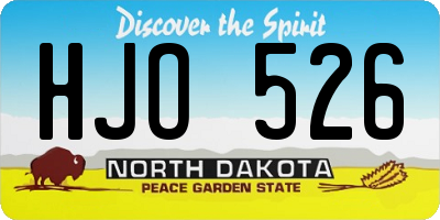 ND license plate HJO526