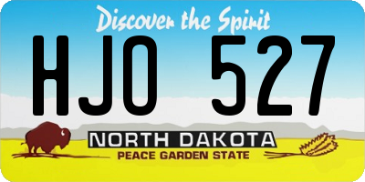 ND license plate HJO527