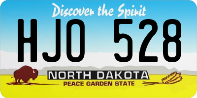 ND license plate HJO528