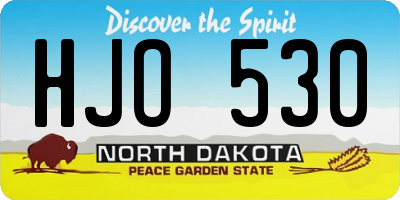 ND license plate HJO530