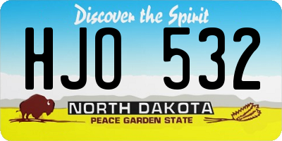 ND license plate HJO532