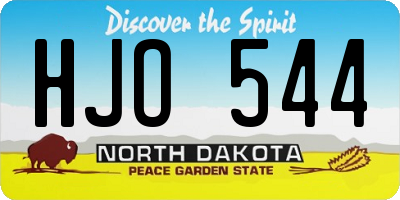 ND license plate HJO544