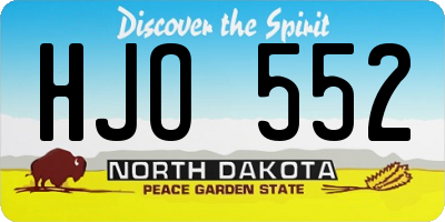 ND license plate HJO552