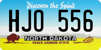 ND license plate HJO556