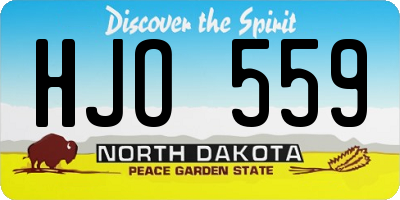 ND license plate HJO559