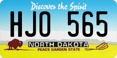 ND license plate HJO565