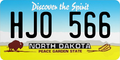 ND license plate HJO566