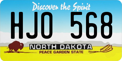 ND license plate HJO568