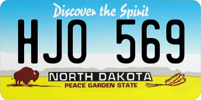 ND license plate HJO569