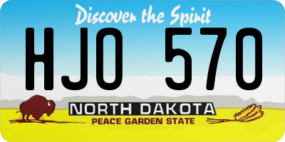 ND license plate HJO570