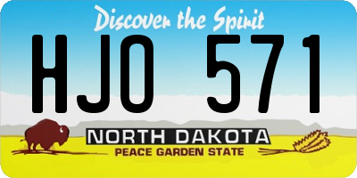 ND license plate HJO571