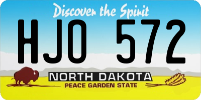 ND license plate HJO572