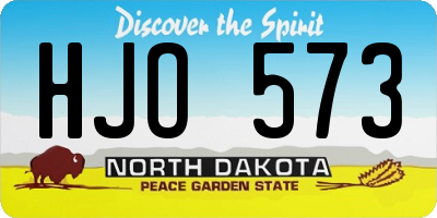 ND license plate HJO573