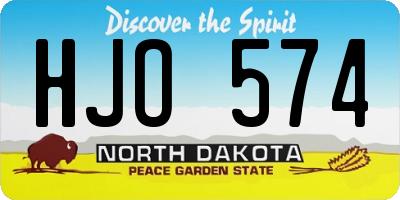 ND license plate HJO574