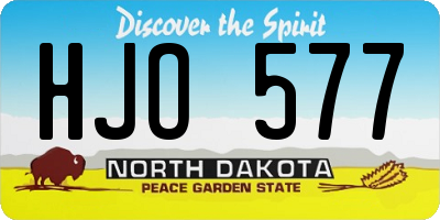 ND license plate HJO577