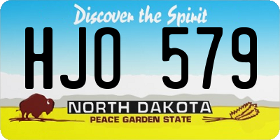 ND license plate HJO579