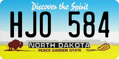 ND license plate HJO584