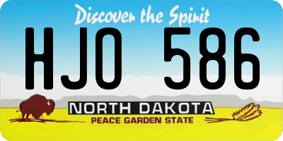 ND license plate HJO586