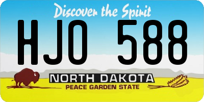 ND license plate HJO588