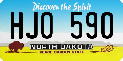 ND license plate HJO590