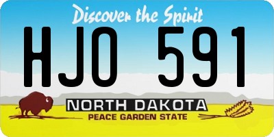 ND license plate HJO591