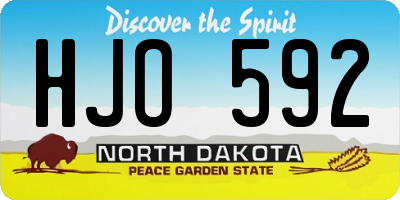 ND license plate HJO592