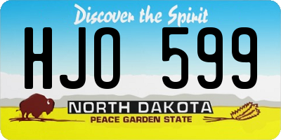 ND license plate HJO599