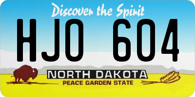 ND license plate HJO604