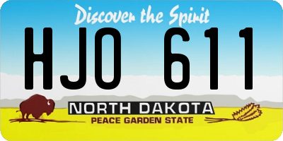 ND license plate HJO611