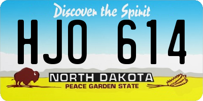 ND license plate HJO614