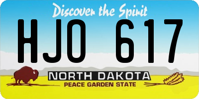 ND license plate HJO617