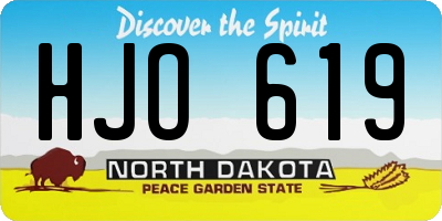 ND license plate HJO619