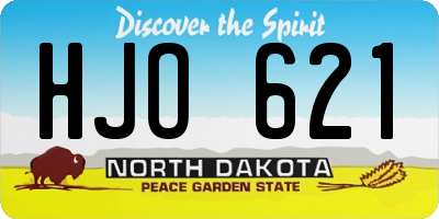 ND license plate HJO621