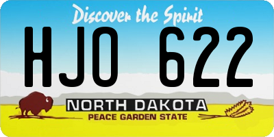 ND license plate HJO622