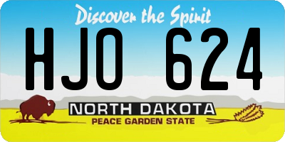 ND license plate HJO624