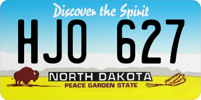 ND license plate HJO627